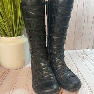Miz Mooz Leather Black Boots